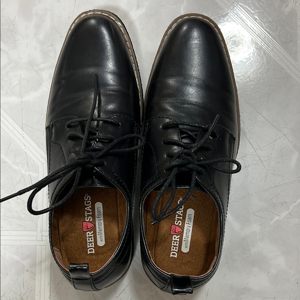 Second hand Deer Stags Black Leather Oxford Dress Shoes